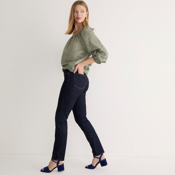 J. Crew Mid-Rise Vintage Slim Straight Jean in Resin Rinse 29P - Picture 3 of 6